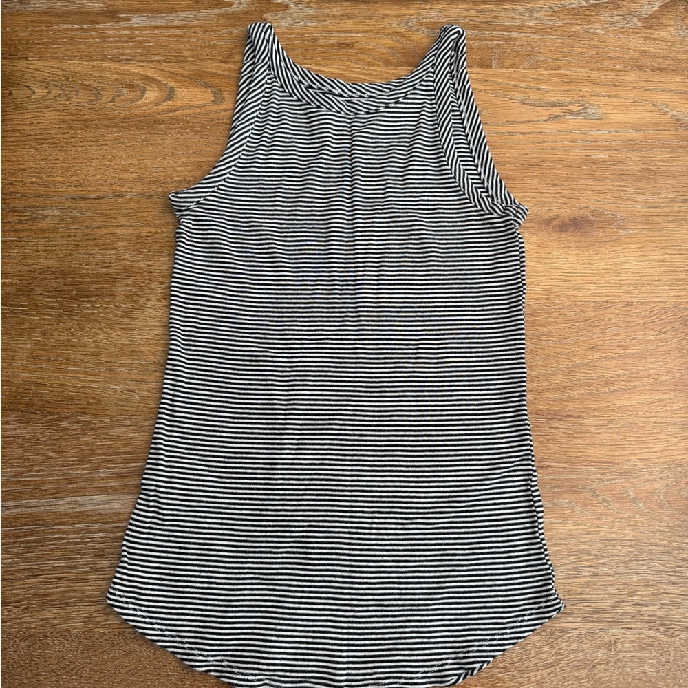 LOFT Monochrome Striped Tank Top